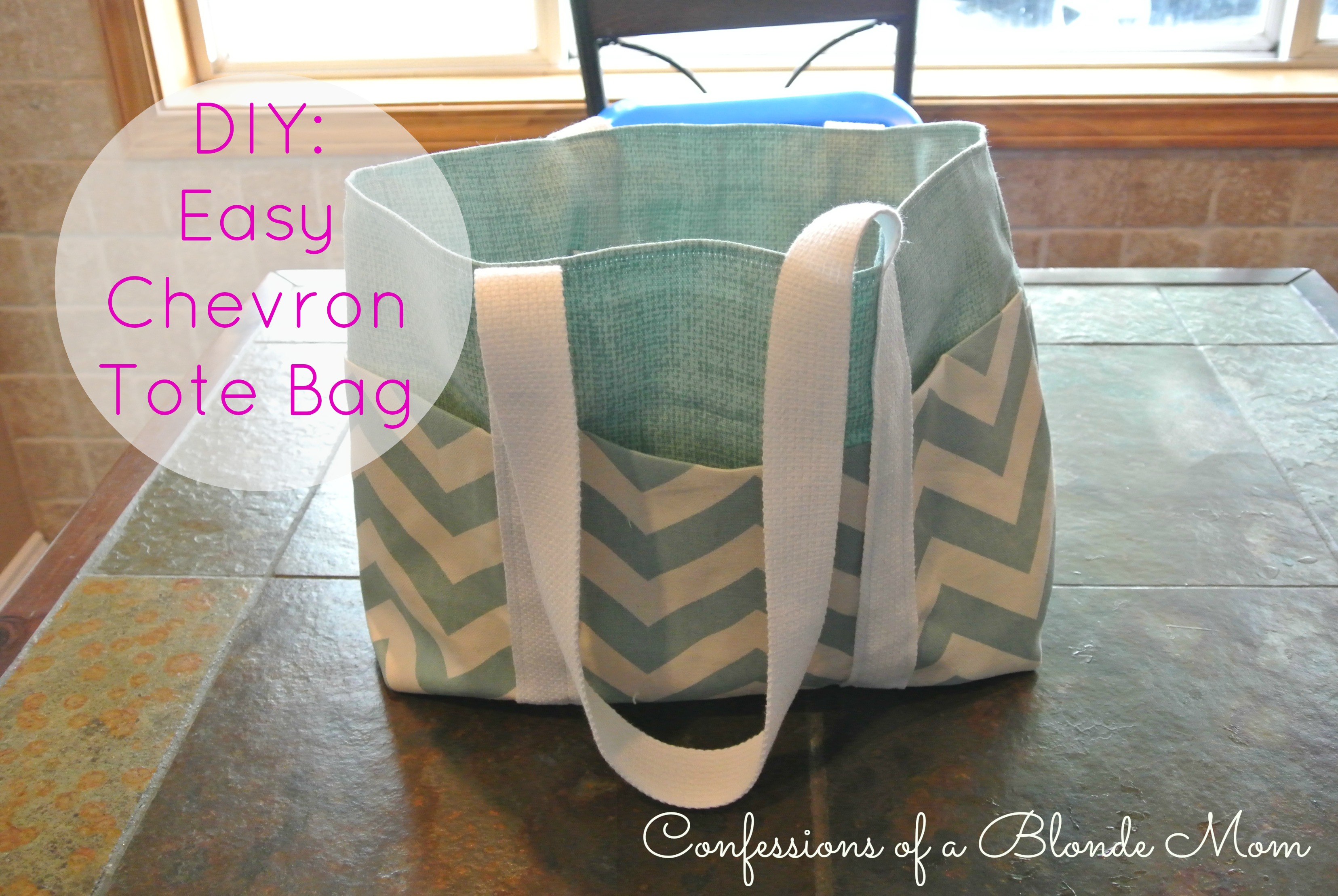 DIY Easy Chevron Tote Bag